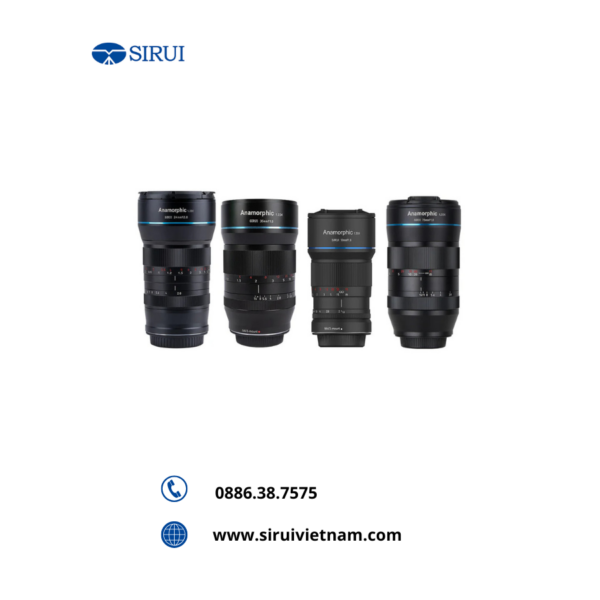 Bộ 4 ống kính Anamorphic Sirui 23/35/50/75mm f1.8 1.33x ngàm MFT